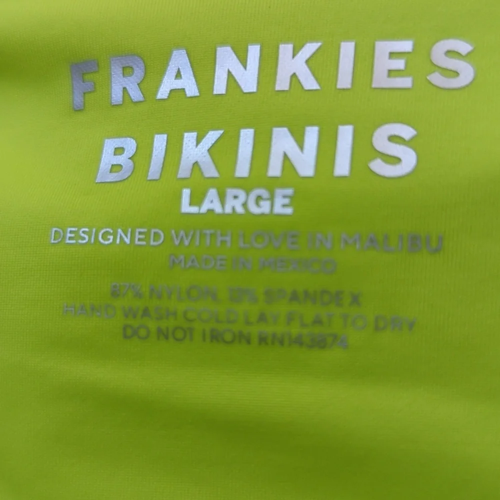 Frankie's Cole Ribbed Bikini Bottom Slime Green L